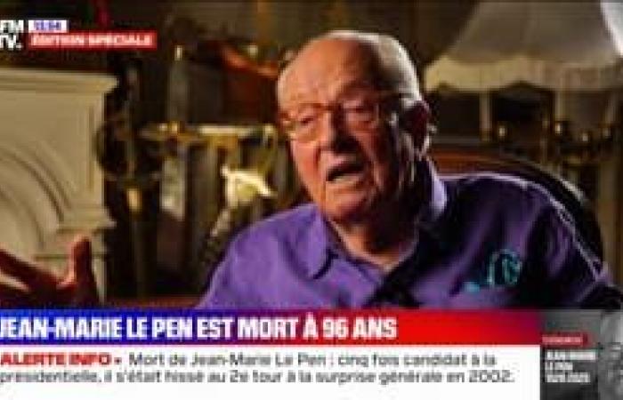 the words of Jean-Marie Le Pen during one of his last interviews on BFMTV and RMC