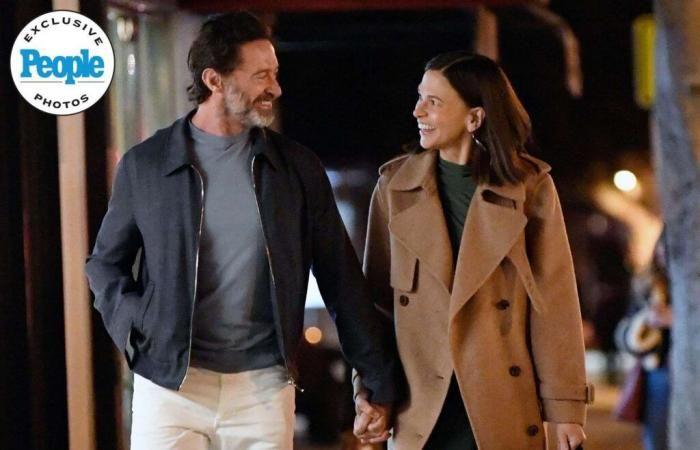 Hugh Jackman and Sutton Foster Step Out Hand in Hand for Dinner in Los Angeles (Exclusive)