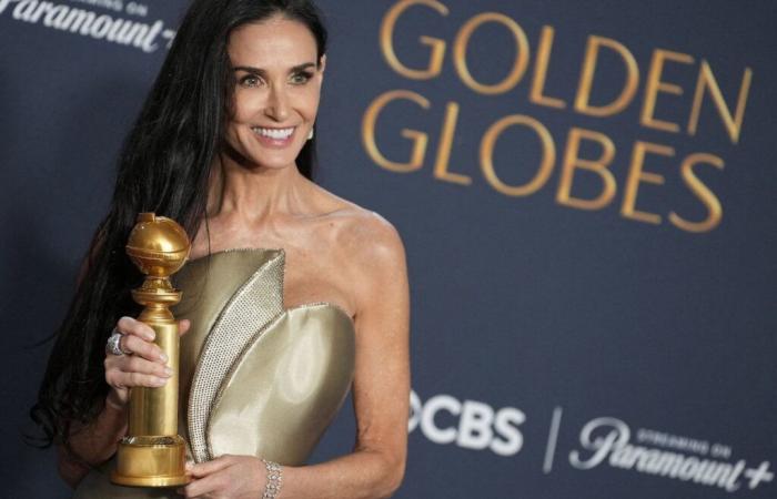 Demi Moore “still in shock” from her victory at the Golden Globes, she shares her joy