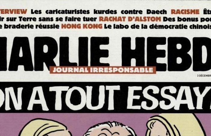 the founder of the National Front seen in ten drawings from “Charlie Hebdo”