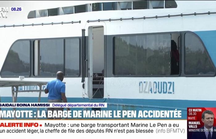 a barge carrying Marine Le Pen damaged, the leader of the RN deputies is not injured