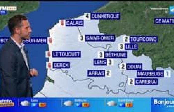 showers of rain and snow this Tuesday, up to 7°C in Calais