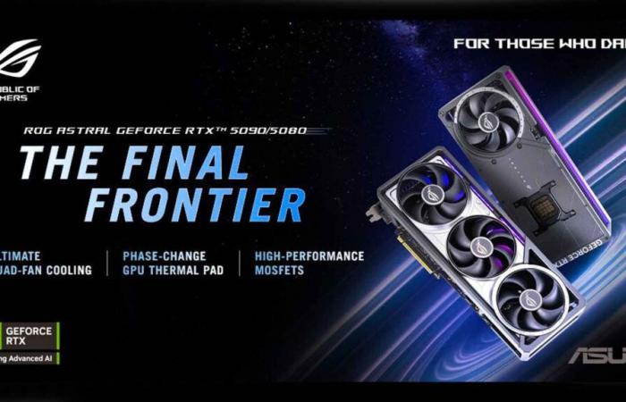 Asus announces the ROG Astral GeForce RTX 5090 and 5080 equipped with 4 fans