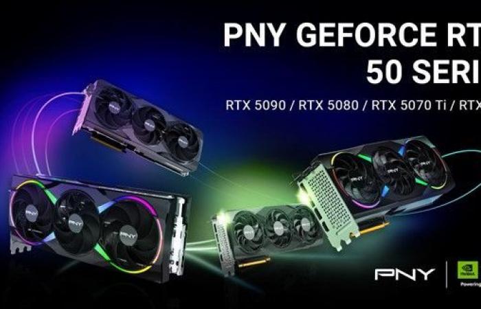 PNY presents its new range of GeForce RTX 50 Series graphics cards