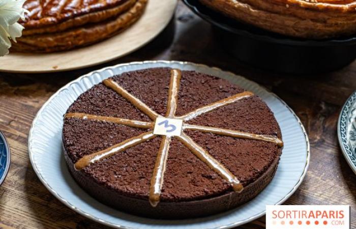 The exceptional matcha tart from Pâtisserie les 3 chocolats as a Galette des Rois