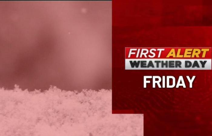 Ready for some snow? Friday is a FIRST ALERT WEATHER DAY