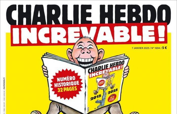 the founder of the National Front seen in ten drawings from “Charlie Hebdo”