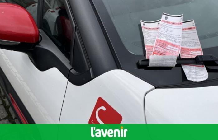 Three fees on the windshield: would a Cambio car be the target of CityParking in Tournai?