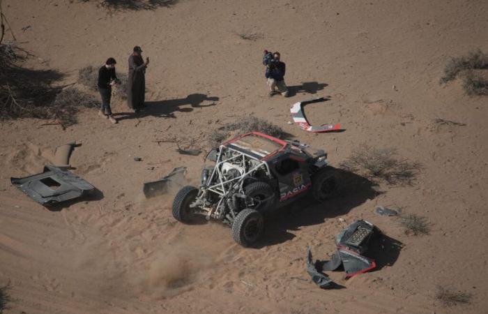 Loeb accident at the start of the 3rd stage