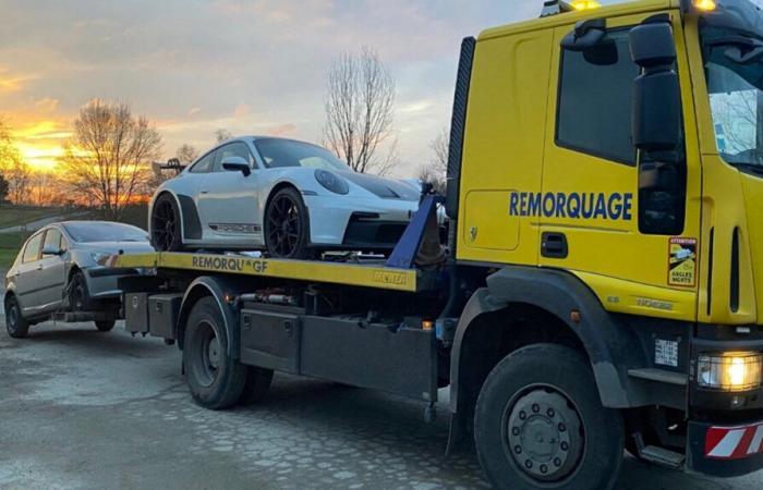 A mad driver intercepted at insane speed with his Porsche in the Gers