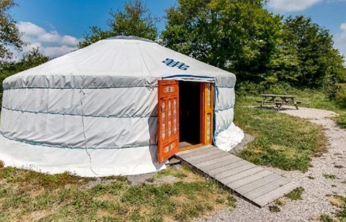 A yurt ravaged by a fire deep in the woods in an inaccessible location, its inhabitants were relocated