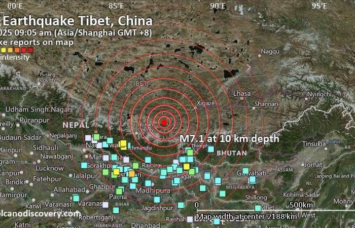 Major earthquake magnitude 7.1