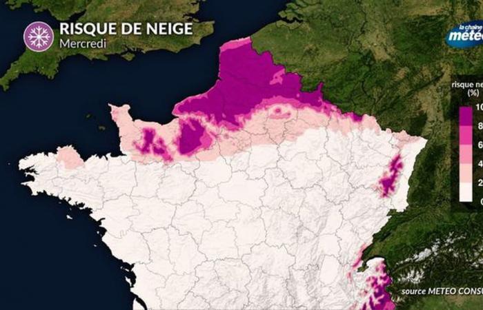 Snow arrives in these departments far from the mountains, two possible scenarios