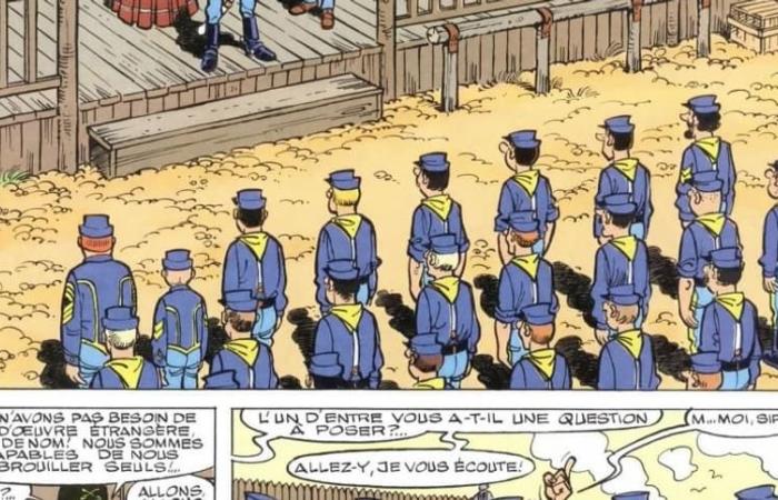 when the comic strip “Les Tuniques bleues” denounced the racism of the founder of the FN