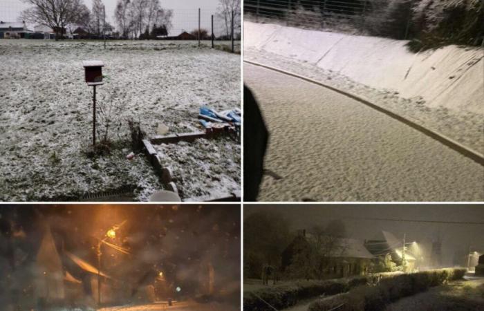 The snow made a timid breakthrough last night in Nord-Pas-de-Calais, it should return this Tuesday