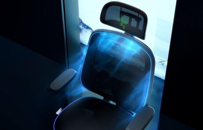 a new concept of gaming chair that rings hot and cold