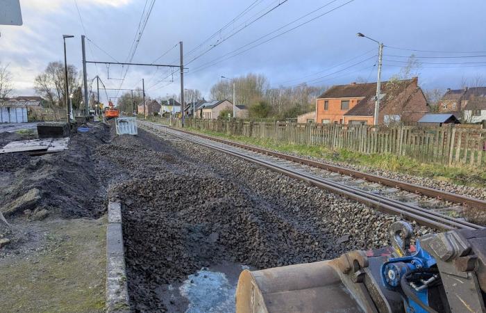 Major work is being carried out day and night at Quaregnon station, significantly impacting local residents: “we are committed to finishing within a month!”