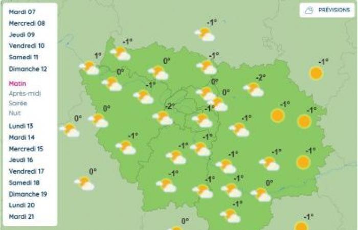 Weather in Paris and Île-de-France: negative temperatures expected from Sunday