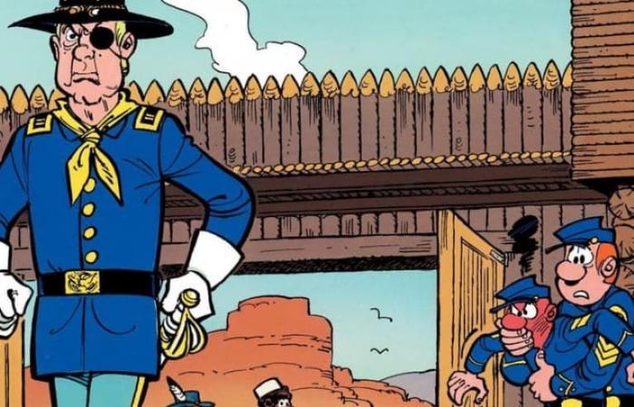 when the comic strip “Les Tuniques bleues” denounced the racism of the founder of the FN