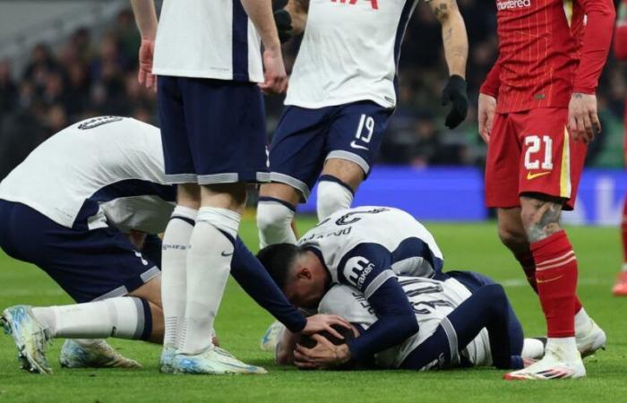 Rodrigo Bentancur suffers sickening head injury and is stretchered off in Tottenham clash