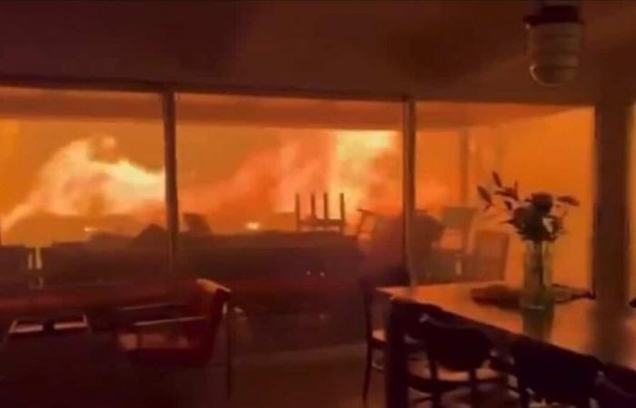 ON VIDEO | Two men and their dog trapped in their home surrounded by flames in Los Angeles