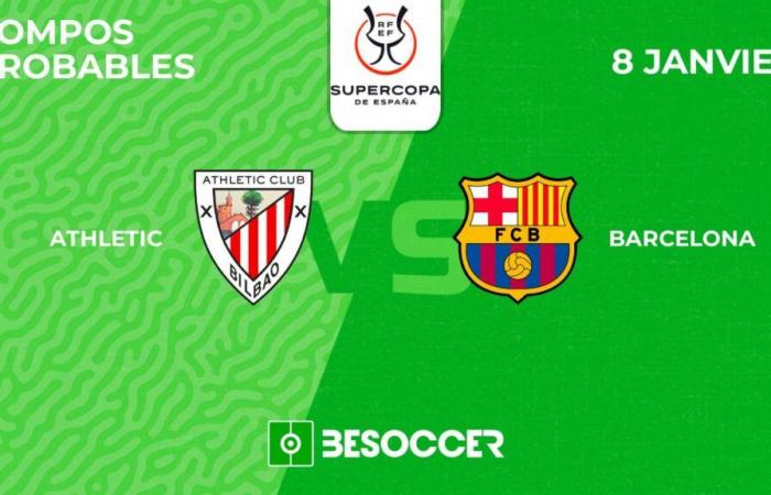 Compos probables Athletic Bilbao – FC Barcelone