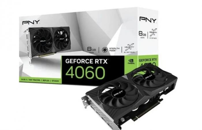 This PNY GeForce RTX 4060 graphics card benefits from an exceptional offer (-32%)