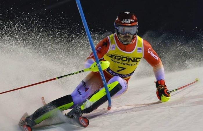 Madonna di Campiglio slalom: Meillard on the provisional podium, the other Swiss far from the mark