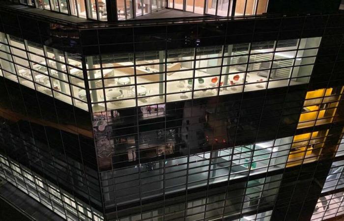 Offices lit at night in Geneva disturb residents