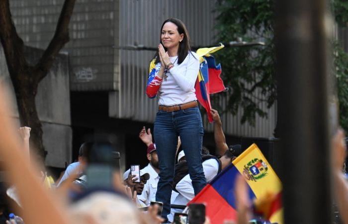 Venezuelan opposition leader Maria Corina Machado detained at protest in Caracas