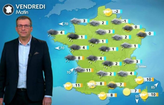 Weather for Friday January 10: last disturbance in the series with rain or snow