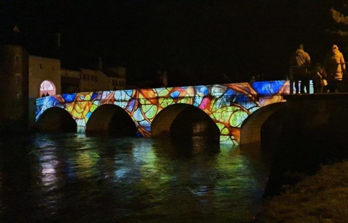 First favorable test run for projections on the Saint-Ursanne bridge