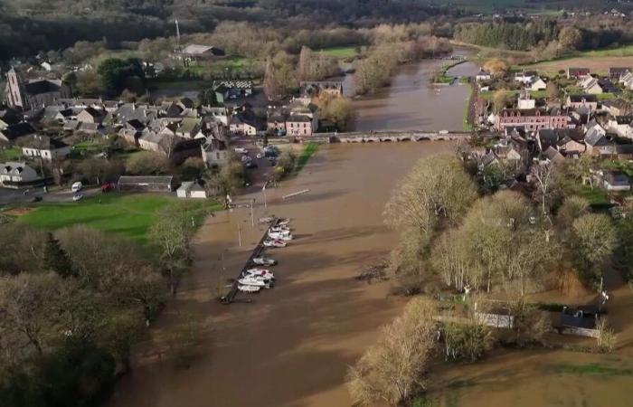 impressive floods in Normandy and Brittany