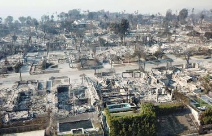 his Malibu house in ashes, but wife, child and chickens saved