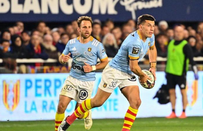 Challenge Cup – The compositions of Perpignan – Cardiff: Jack McIntyre holder, Tommaso Allan at the back