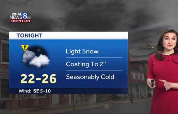 Snow expected Friday night into early Saturday morning in South-Central PA