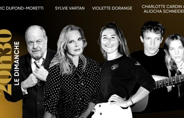 “8:30 p.m. on Sunday”. With Eric Dupond-Moretti, Sylvie Vartan, Violette Dorange, Charlotte Cardin & Aliocha Schneider