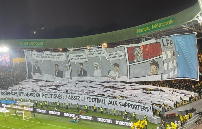 insulting chants and impressive comic-style tifo, Nantes supporters are taking their shots against the League