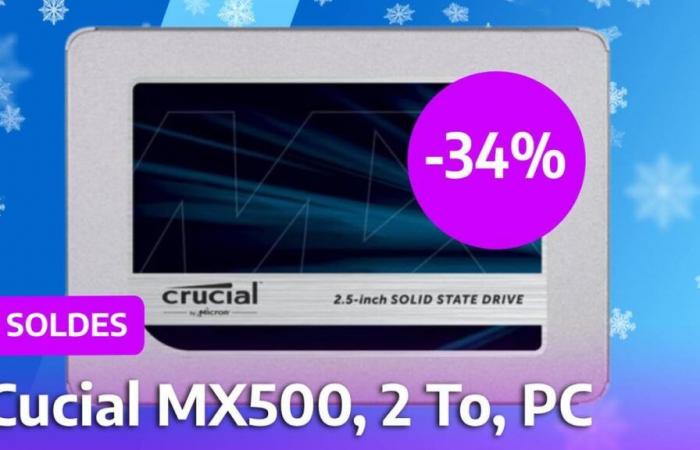 SSD sales: the Crucial MX500 becomes inexpensive in 2 TB version thanks to 34% reduction on its price