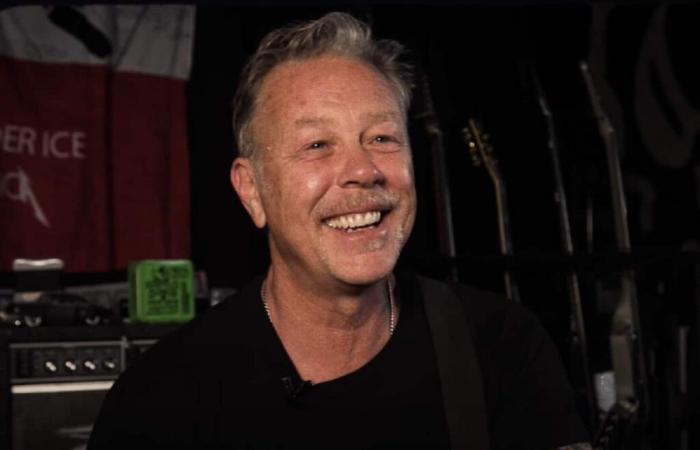 James Hetfield explains his lyric writing process and praises the talent of Tom Waits