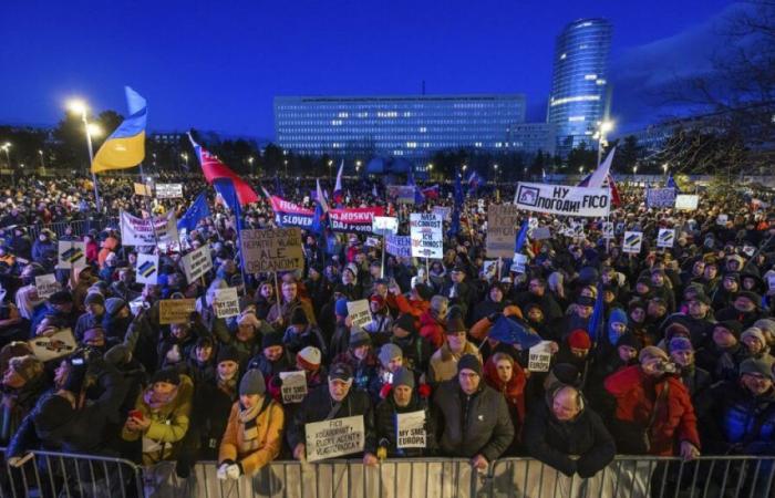 Thousands of Slovaks demonstrate against Robert Fico’s pro-Moscow policy