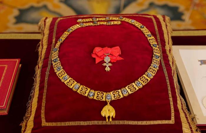 King Felipe VI awards the second Golden Fleece necklace of his reign to his mother