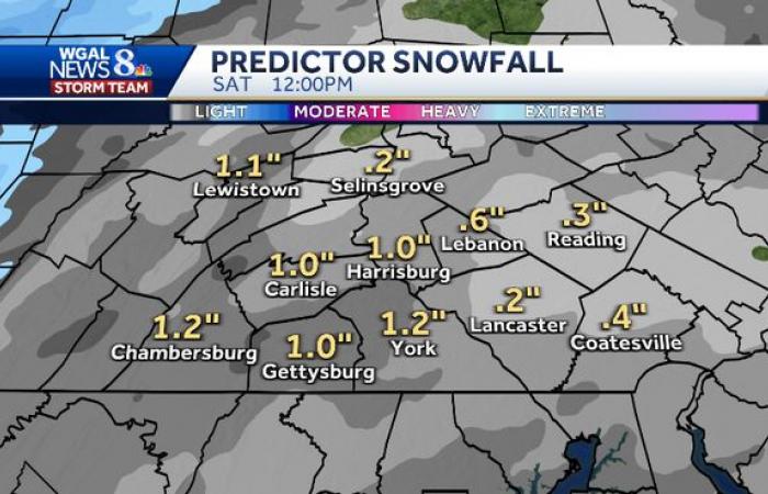 Light snow tonight into early Saturday morning in South-Central Pennsylvania