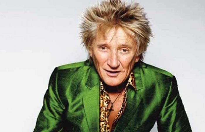 Rod Stewart. The rocker with the raspy voice still in great shape at 80