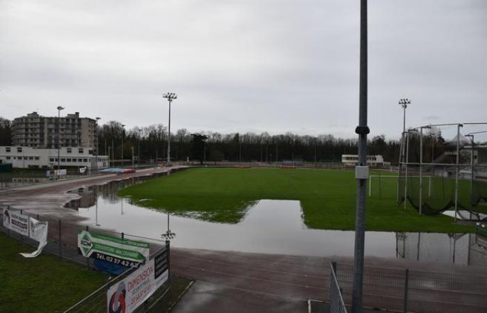 Impassable, the Jean-Bruck stadium in Dreux temporarily closes its doors