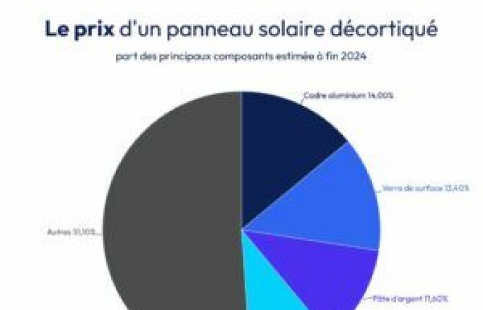 Which element costs the most in a solar panel?