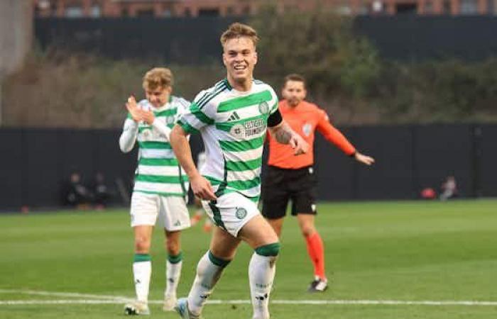 Cummings, Kenny and Montgomery on Celtic bench at Dingwall