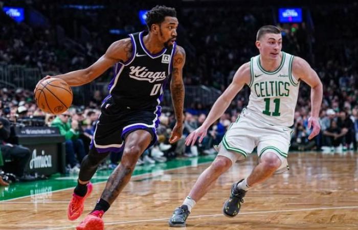 The Sacramento Kings score a clear victory over the Boston Celtics in the NBA