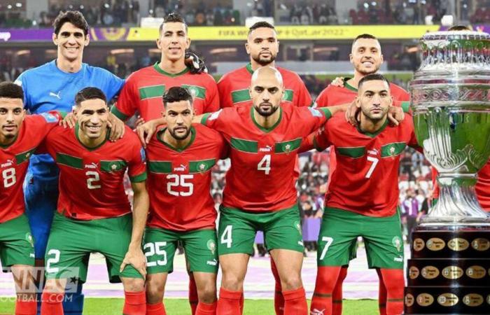 The players of the Moroccan team, authors of a classy gesture