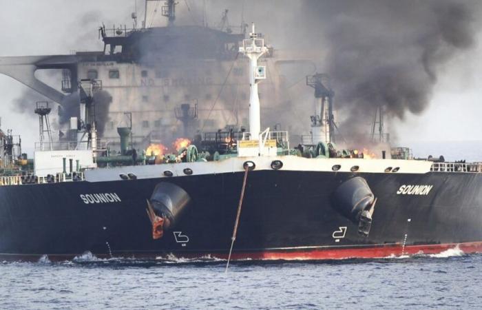 Oil tanker attacked by Yemen’s Houthi rebels and burning in Red Sea is out of danger